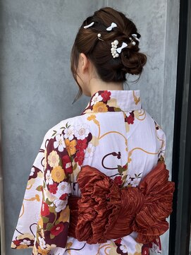 ヘアメイク エンデュー(hair make EnDeux) 浴衣に合わせたアップヘア