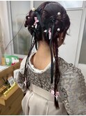 リボンいっぱいヘアアレンジ
