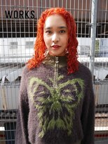 ワークス ヘアデザイン(WORKS HAIR DESIGN)&nbsp;カーリーヘアースパイラルパーマオレンジカラー