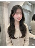 結べるレイヤーカット/ラテグレージュ/韓国巻き/前髪/銀座