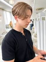 ユイマァルスロウ 岡山(YUIMARLSLOW) 岡山メンズサロン20代30代40代リバースセンターパートブリーチ