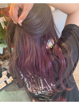 ヘアアンドリラクシングルーム アールフラン(Hair&Relaxingroom arFranc) インナーカラー 紫