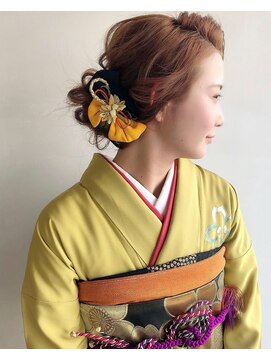 ラトリエコンタン(L´atelier Content) 和装×前髪長めのカッコいいアレンジ