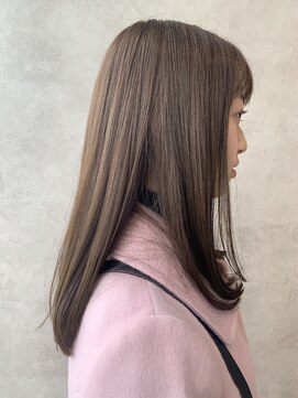 トパ(topa) カーキ×セミロング 透明感! 髪質改善