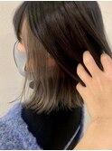 ダークグレーニュアンスボブ