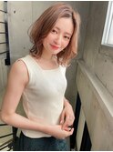 ハイトーンでお洒落に 韓国風くびれボブ ワンホン