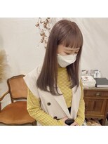 マウロア(MAULOA)&nbsp;"ぱつんとロング×オン眉×ラベンダーベージュ"  ayumi