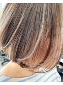 ハイライトショートボブ