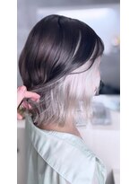 リベルテ 新宿(Liberte)&nbsp;イヤリングカラーショートインナーカラーボブナチュラルボブ