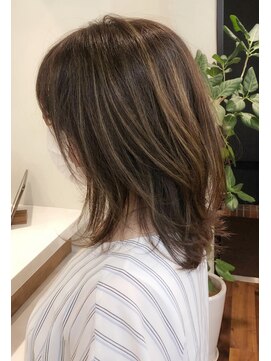 ネックス 表参道本店(nex) 魅力倍増カールセミディショートヘア姫カットダークアッシュ白髪