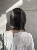切りっぱなしボブハイライト