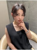 20代30代大人ガーリーショートヘアチョコレートモードショート