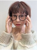 癖毛風ミニボブ