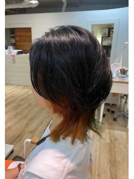 ラバフロー 小野原店(LAVA FLOW) ウルフ　ツートンインナーカラー