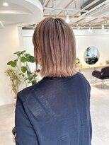 サンルーム(SUN room)&nbsp;ピンクベージュ/ダブルカラー/ヘイリーボブ/　satsuki