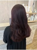 深みあるパープルチェリーヘア