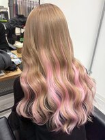 ネクスト 池袋(NEXT) ダブルカラー/ハイトーン/ミルクティー×ピンク/ハイライト/池袋