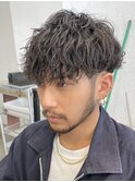 ツイストスパイラルパーマ無造作ゆるめ縦落ちツイスパ渋谷パーマ