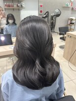 アッシュ 高幡不動店(Ash) 韓国ヘア髪質改善ブリーチなしダブルカラーオリーブブラック