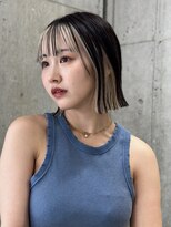 インナーカラーボブフェイスフレーミンググレージュベージュ30代