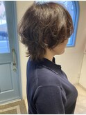 ショートミニウルフウザバング無造作スタイリング赤羽美容室