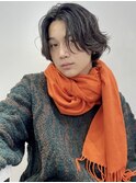 ウルフメンズ　色っぽミディアム　毛流れパーマ　MOMO