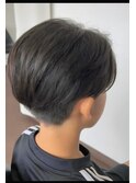 キッズヘア刈上げマッシュショート韓国風爽やか