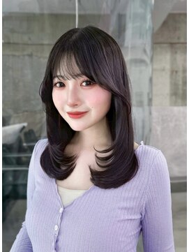 フィヴェント(Fivent) 美髪韓国レイヤーイメチェン夏ハイライトカラーくびれヘア