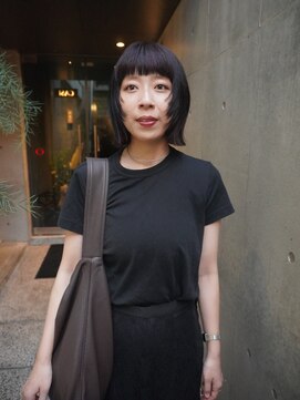 カシ 中目黒(CASI) 伸ばし途中でも可愛く！ボブウルフ×ボルドーブラウン