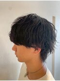 決めすぎない、大人の余裕◎ウェーブマッシュ/メンズパーマ