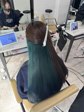 プライズ 所沢プロぺ通り店(prize) インナーカラーグリーンケアブリーチレイヤーカット所沢韓国