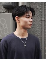 ゾーイボーイズ(ZOEY BOYZ) メンズセンターパートソフトフェードダウンパーマ縮毛矯正