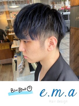 エマヘアデザイン(e.m.a Hair design) ブルーブラック