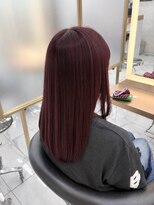 シアバイルーシー(SIA by LUCEY)&nbsp;暖色カラーブリーチなしピンクカラー赤髪ボルドーカラーレッド