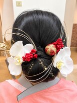 カットハウス はさみの部屋&nbsp;ロングストレート/黒髪/成人式ヘア/タイトシニヨン
