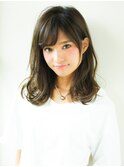 《AFLOATディル裕二朗》》ボリュームミックスセミロングヘア