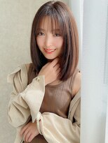 フレーム なんば店(FRAME)&nbsp;シースルー前髪ツヤ髪ヨシンモリ美髪ストレートヘアくすみカラー