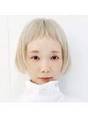 ホワイトベージュボブ