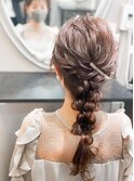 ふんわり編みおろし ヘアセット