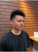 控えめアシメパーマスタイル