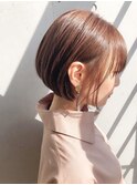 Liberte銀座 大人可愛い小顔ショート×ミルクティーカラー