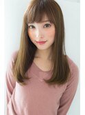 セミロング/大人可愛い/アッシュベージュ
