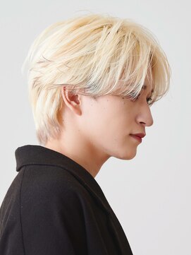 エルマーク(L-MARK) マッシュウルフダブルカラーブリーチツーブロックメンズウルフ