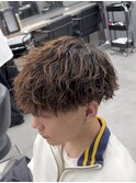 縦落ちスパイラルパーマ波巻きツイストフェードカット