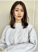 ふんわりミディアム×小顔前髪レイヤーカット×ツヤ髪スタイルh