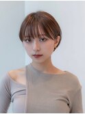 20代30代大人かわいい丸みショート似合わせカットフルバング