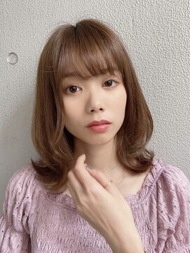 マルツ 銀座(maltu) ふんわりひし形レイヤーミディ/ワンカール/ベージュブラウン