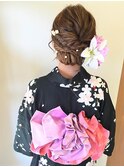浴衣着付けとヘアアレンジ