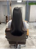 髪質改善　幹細胞トリートメント 前髪 秋色 透明感カラー