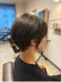 ショート×透明感カラー